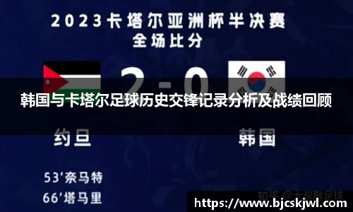 韩国与卡塔尔足球历史交锋记录分析及战绩回顾